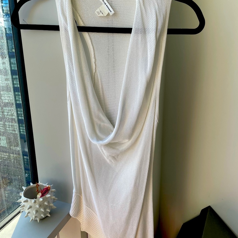 Silk woven blend club Monaco top